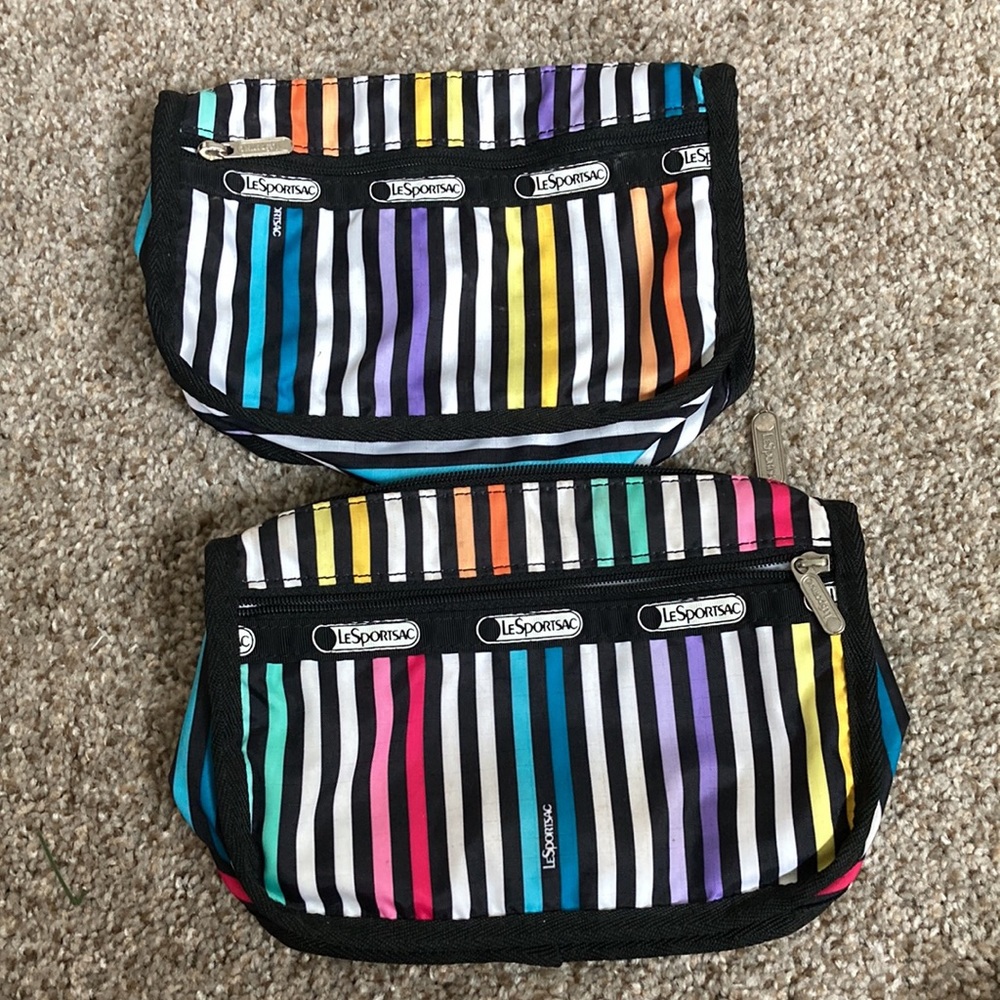 COPY - Rainbow Stripe LeSportsac Cosmetic Travel Bag